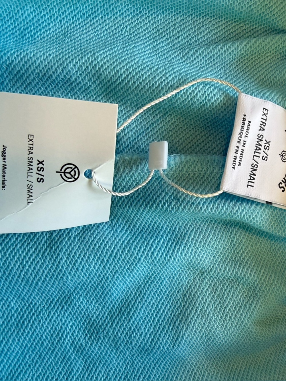 NWT Cotton Year of Ours Light Blue Elastic Waist Jogger Pants - XS/S - Picture 4 of 4